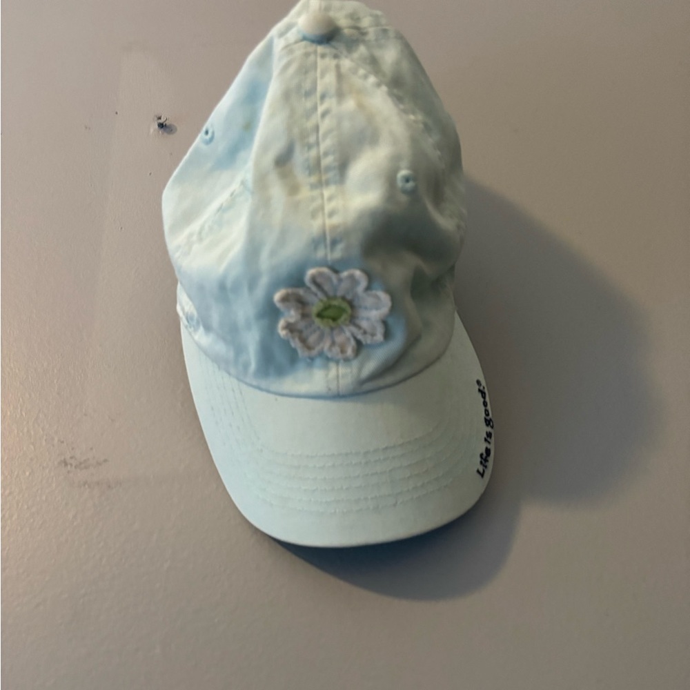 Life is Good flower hat